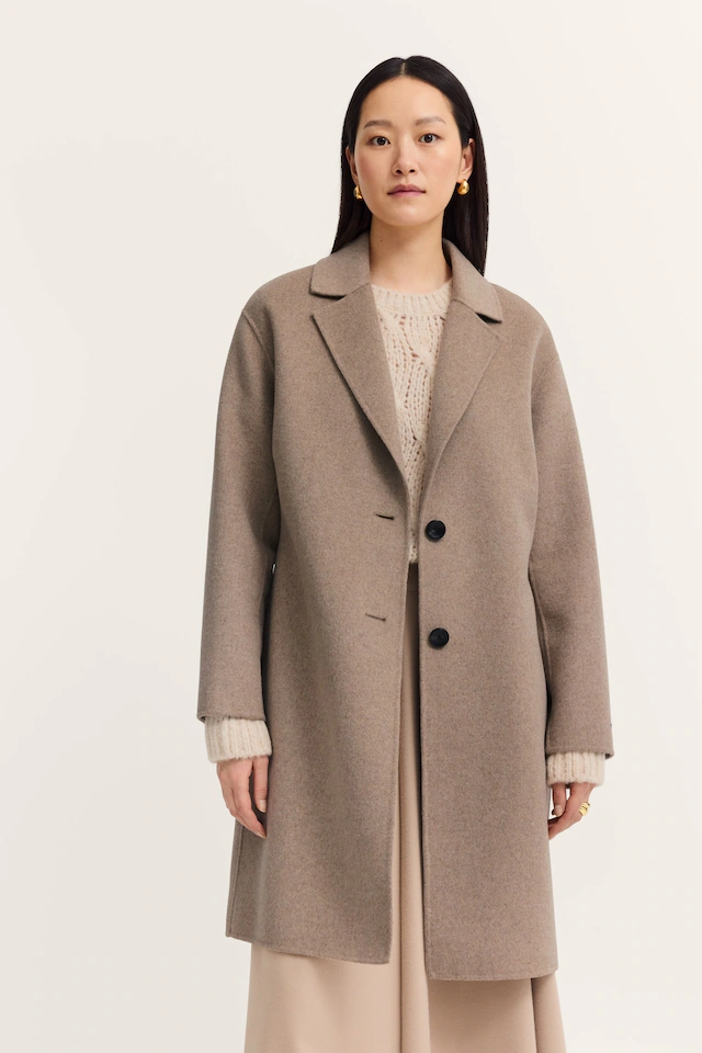 bugatti Kurzmantel »Loose Fit« mit Knopfleiste und aus weichem Woll-Mix