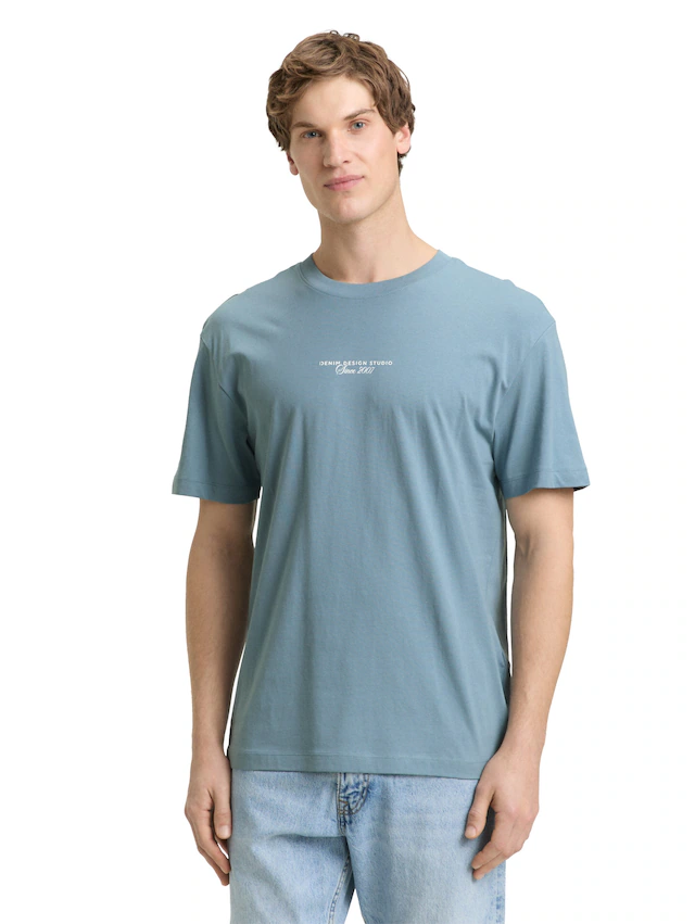 TOM TAILOR Denim T-Shirt mit Schriftzügen