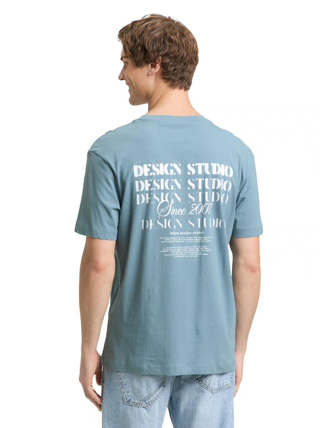 TOM TAILOR Denim T-Shirt mit Schriftzügen