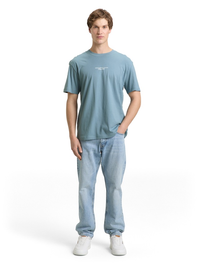 TOM TAILOR Denim T-Shirt mit Schriftzügen