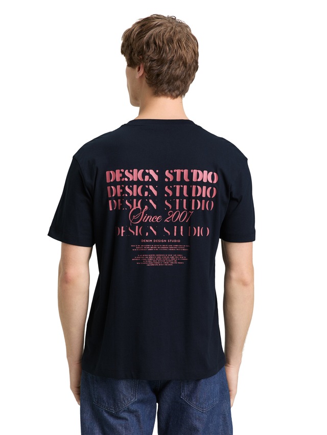 TOM TAILOR Denim T-Shirt mit Schriftzügen