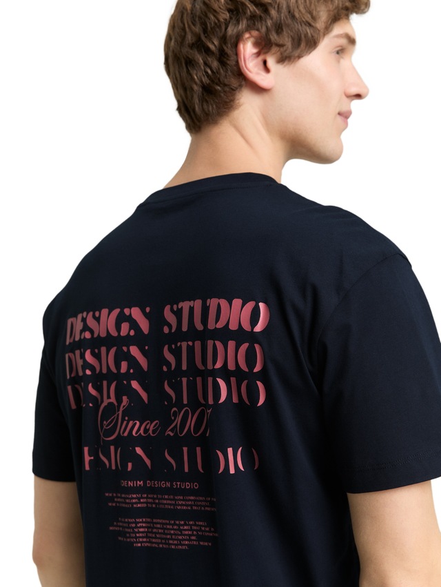 TOM TAILOR Denim T-Shirt mit Schriftzügen