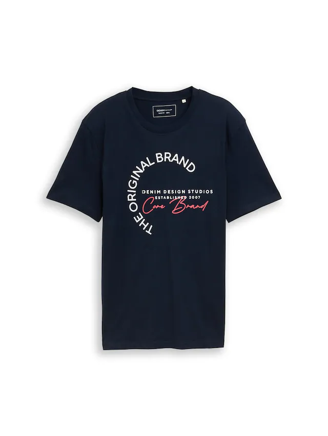 TOM TAILOR Denim Kurzarmshirt mit Logo-Print