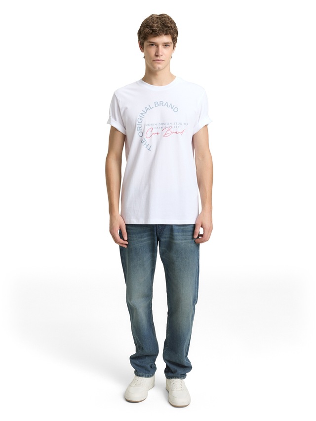 TOM TAILOR Denim Kurzarmshirt mit Logo-Print