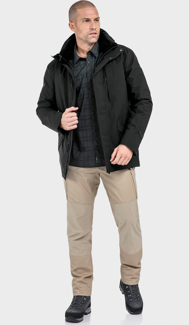 Schöffel Doppeljacke »3in1 Parka Style Borkol MNS« mit Kapuze