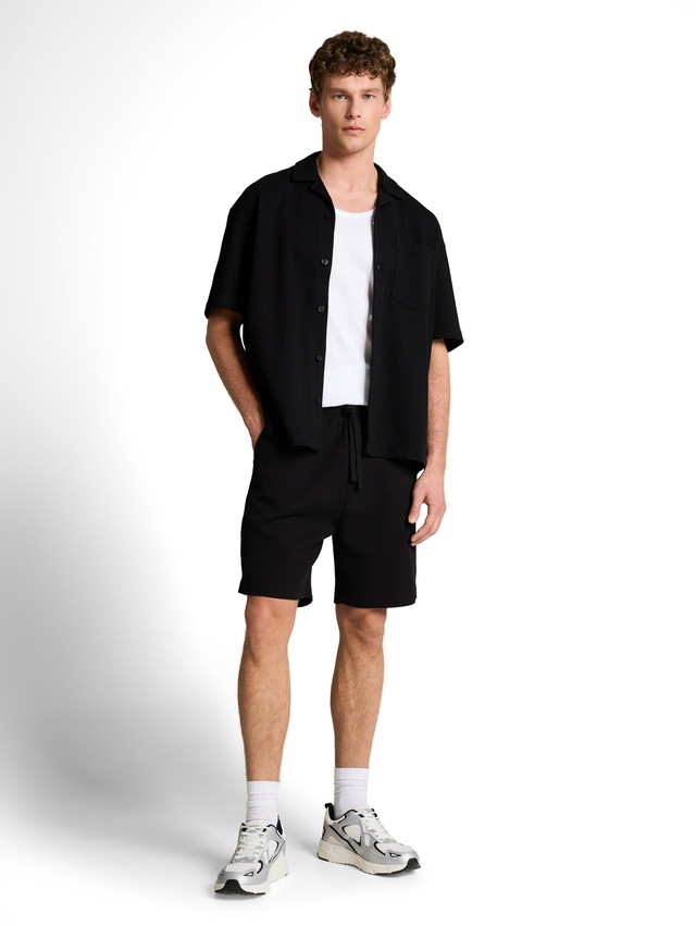 TOM TAILOR Denim Relaxshorts in Struktur-Optik