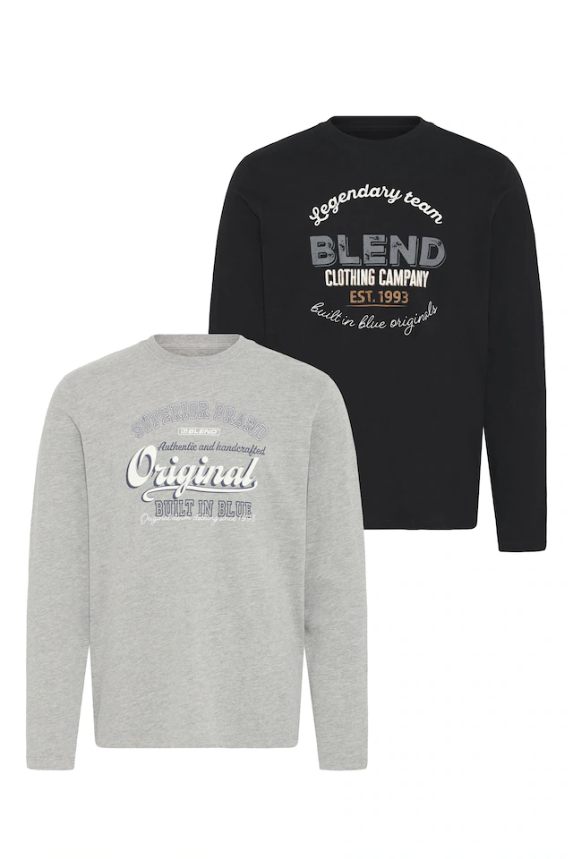 Blend Langarmshirt »Langarmshirt BHBenap 2 Pack«