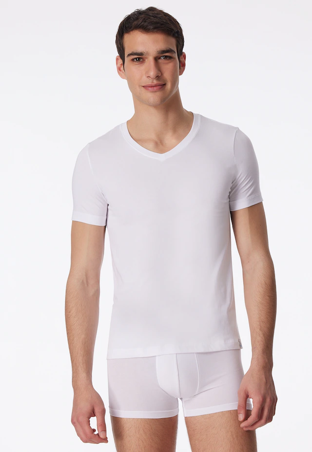 Schiesser T-Shirt »Long Life Soft« V-Ausschnitt, kurzärmelig, reduzierte Pilling-Bildung