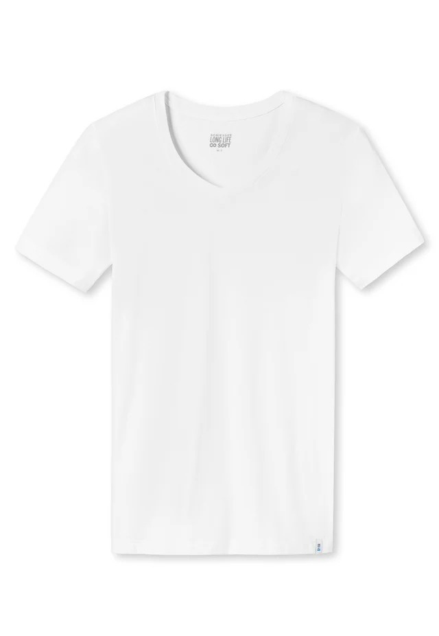Schiesser T-Shirt »Long Life Soft« V-Ausschnitt, kurzärmelig, reduzierte Pilling-Bildung