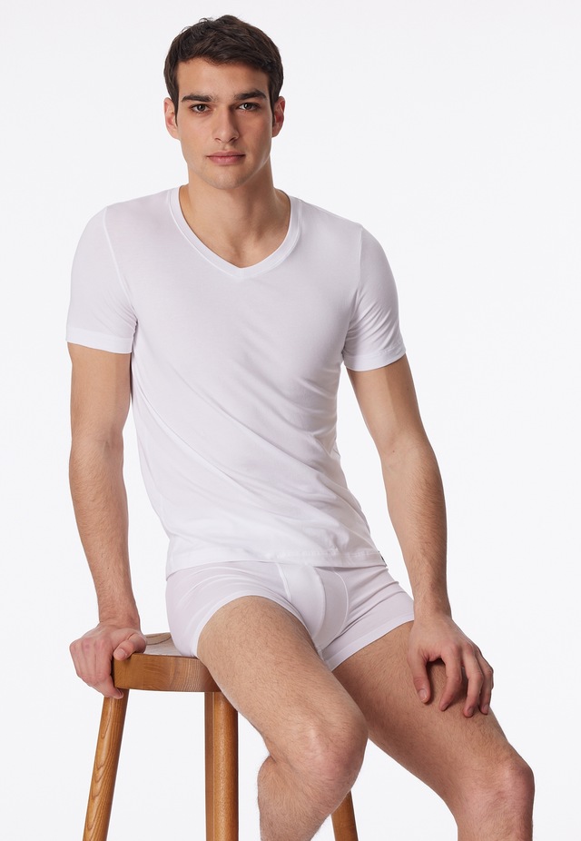 Schiesser T-Shirt »Long Life Soft« V-Ausschnitt, kurzärmelig, reduzierte Pilling-Bildung