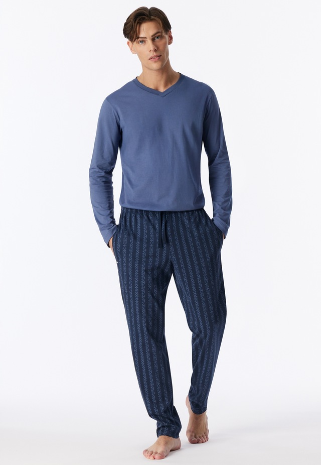Schiesser Pyjamahose »Mix + Relax« gestreift, seitliche Taschen, Bindekordel