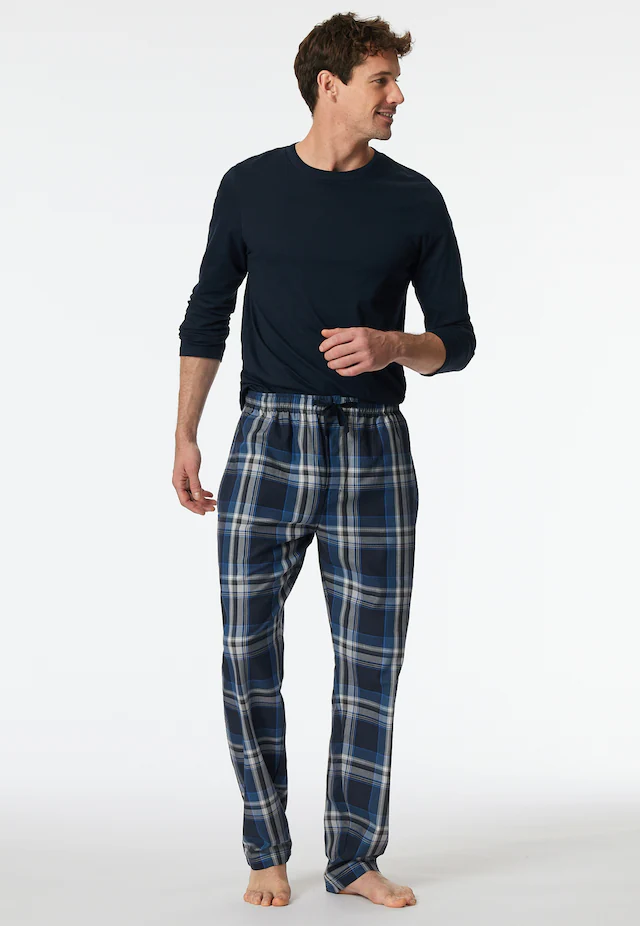 Schiesser Pyjamahose »Mix + Relax« funktionale Knopfleiste, Bindeband, seitliche Taschen