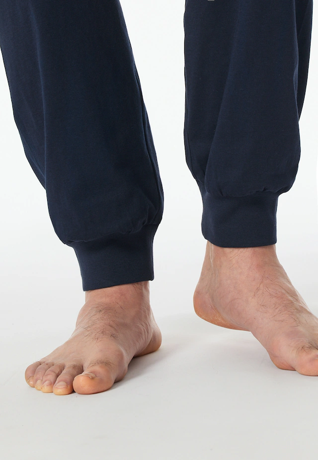 Schiesser Pyjama »Comfort Essentials« 2 tlg. V-Ausschnitt, Brusttasche, Baumwolle, Langarm