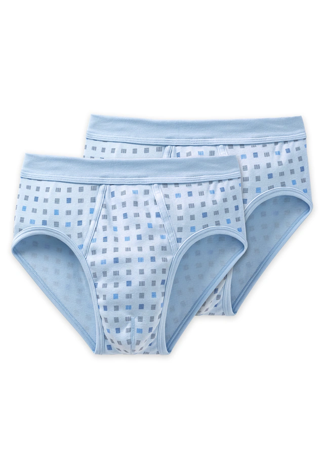 Schiesser Slip »Essentials« mit Eingriff, Feinripp-Qualität, Softbund, kariert, Baumwolle