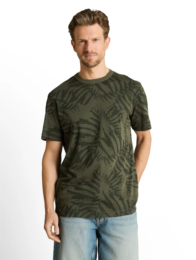 TOM TAILOR Kurzarmshirt mit floralem Allover-Print