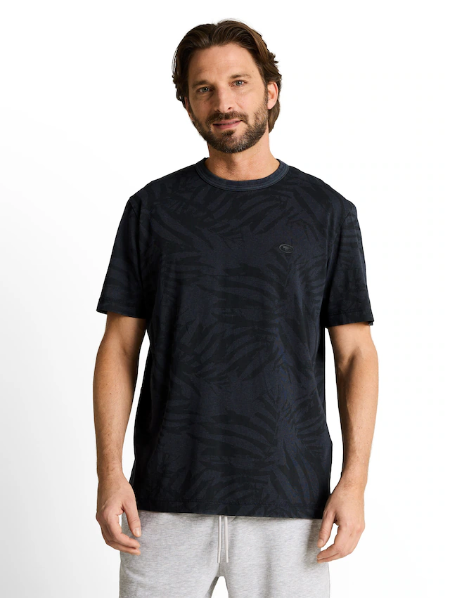 TOM TAILOR Kurzarmshirt mit floralem Allover-Print
