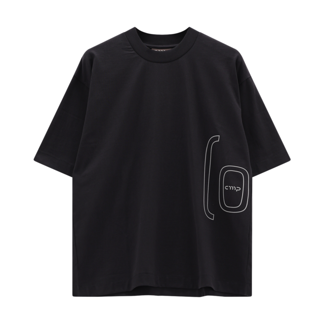 CMP Oversize-Shirt mit großem Schriftzug vorne seitlich bis auf den Rücken