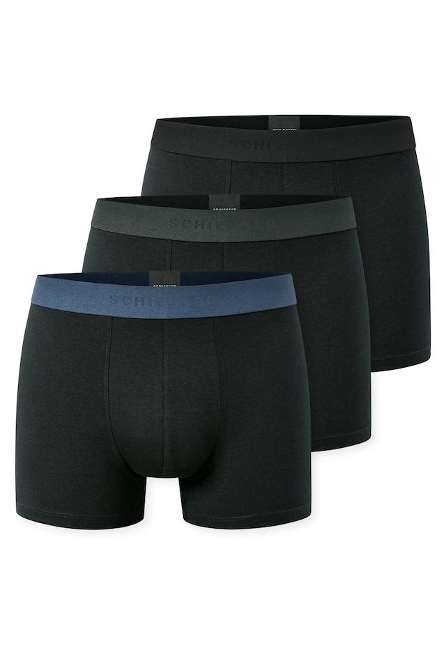 Schiesser Boxershorts »95/5 Multipacks« ohne Eingriff, Logobund, kurzes Bein