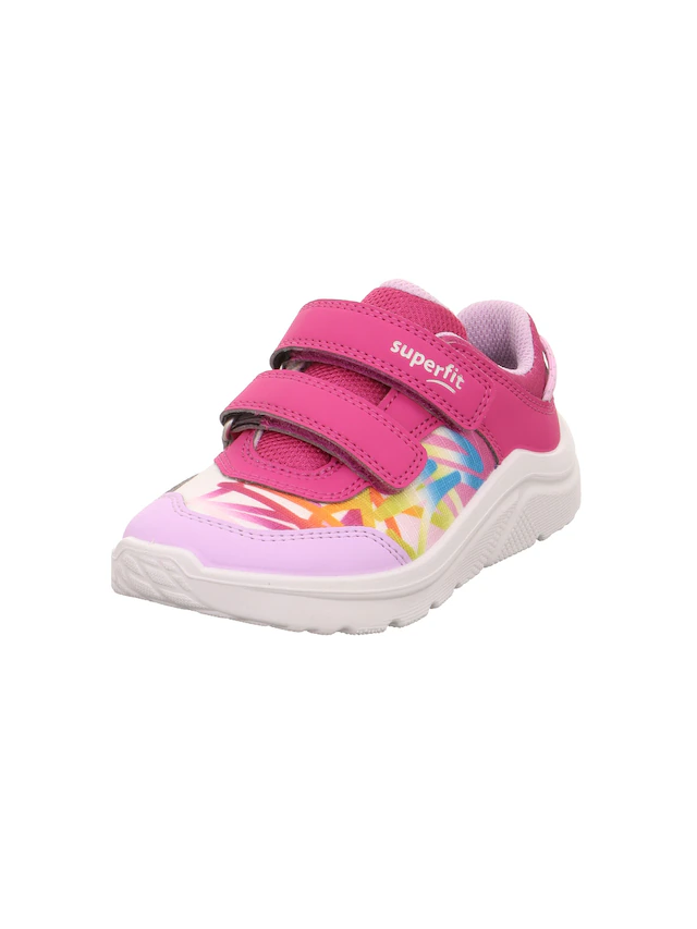 Superfit Sneaker »KICKS WMS: weit« Klettschuh, farbiges Muster, WMS: W V, Größenschablone zum Download