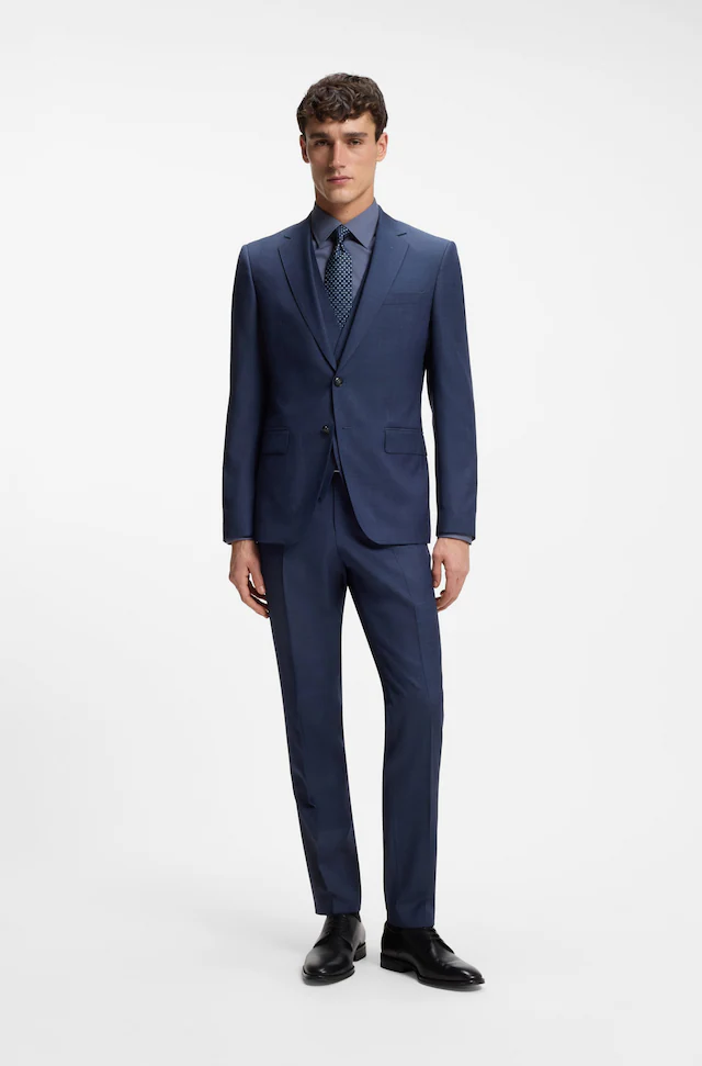 BOSS Businesshemd »Hank« Kentkragen, Slim-Fit, bügelleichte Qualität