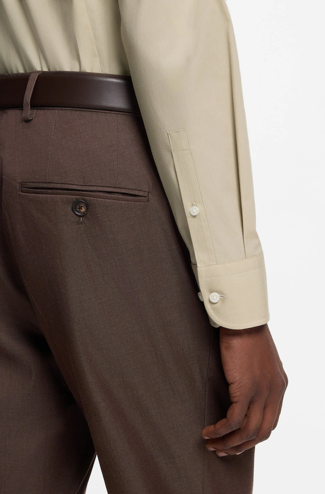 BOSS Businesshemd »Hank« Kentkragen, Slim-Fit, bügelleichte Qualität