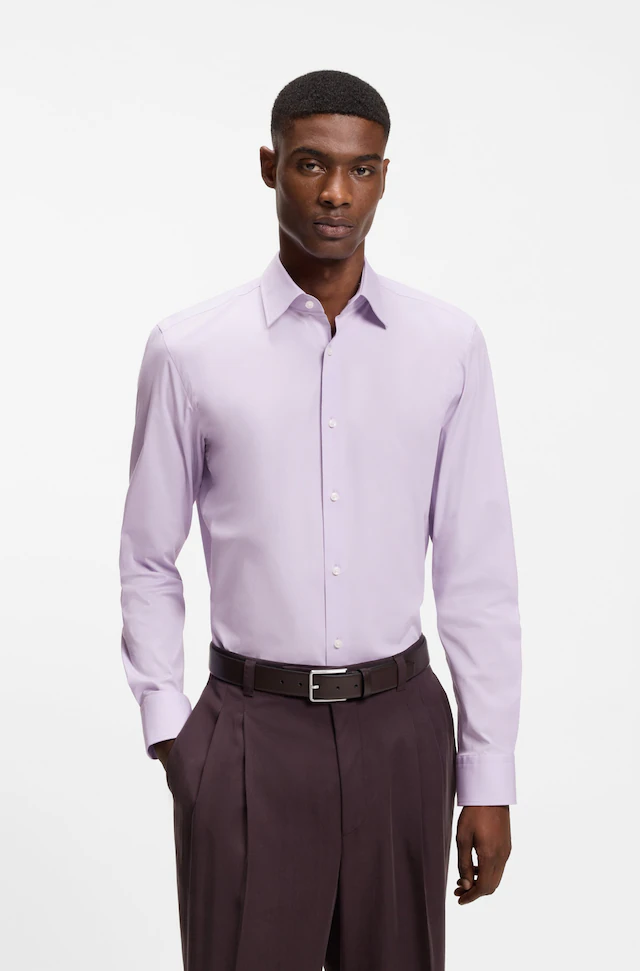 BOSS Businesshemd »Hank« Kentkragen, Slim-Fit, bügelleichte Qualität