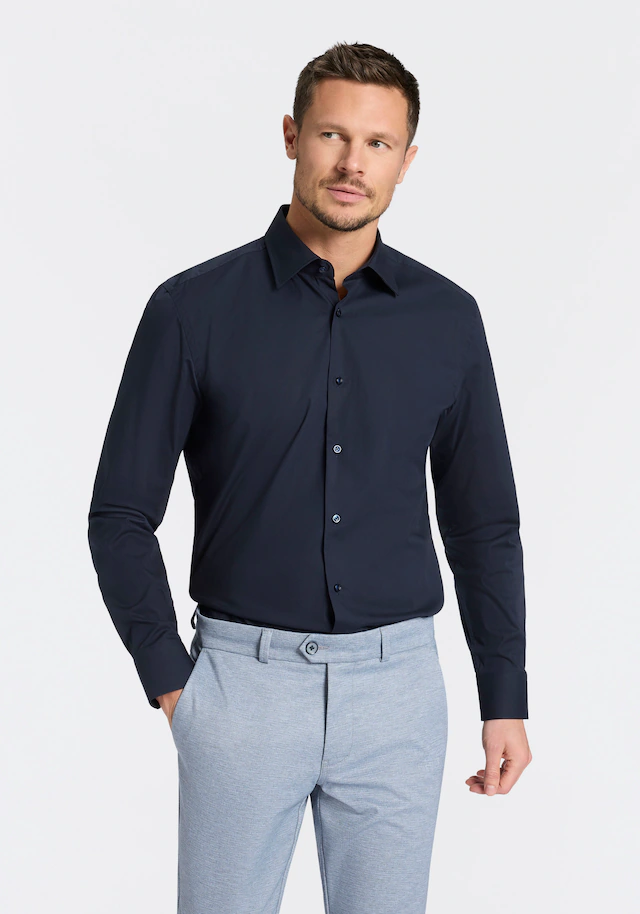 BOSS Businesshemd »Hank« Kentkragen, Slim-Fit, bügelleichte Qualität