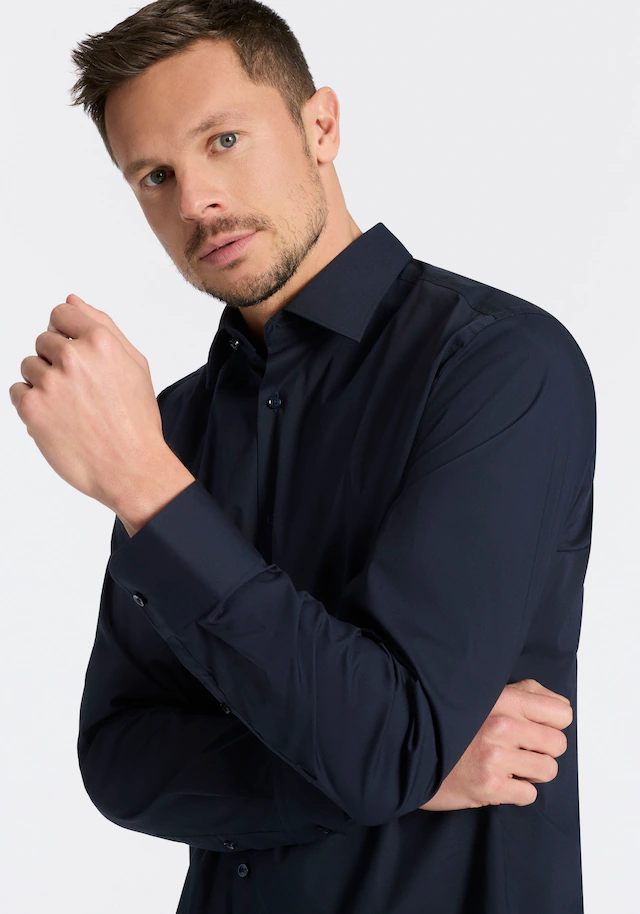 BOSS Businesshemd »Hank« Kentkragen, Slim-Fit, bügelleichte Qualität