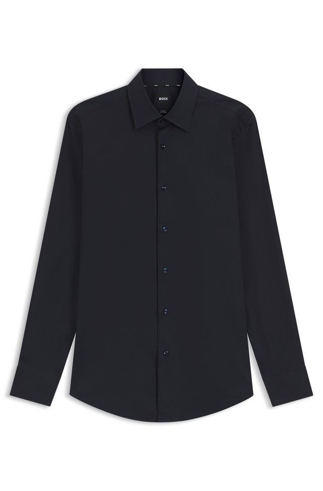 BOSS Businesshemd »Hank« Kentkragen, Slim-Fit, bügelleichte Qualität