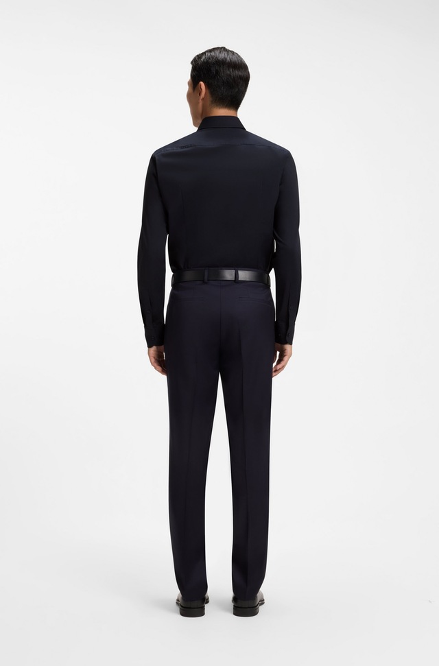 BOSS Businesshemd »Hank« Kentkragen, Slim-Fit, bügelleichte Qualität