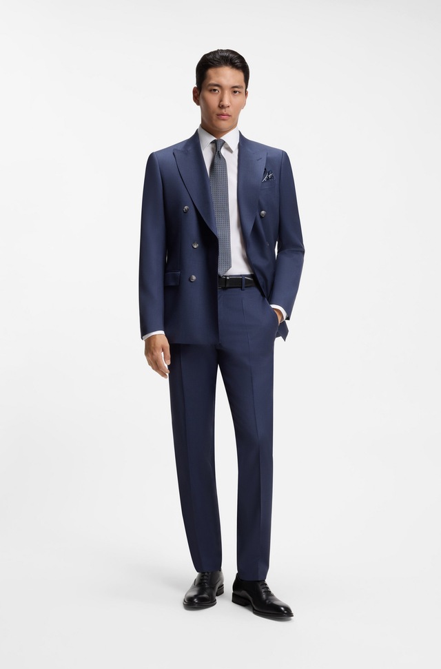 BOSS Businesshemd »Hank« Kentkragen, Slim-Fit, bügelleichte Qualität