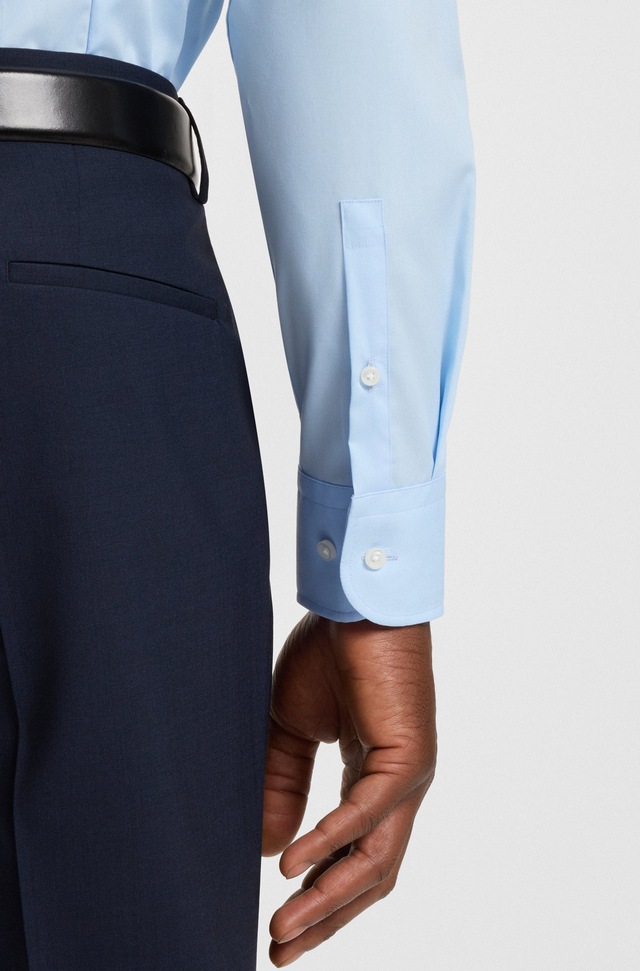 BOSS Businesshemd »Hank« Kentkragen, Slim-Fit, bügelleichte Qualität