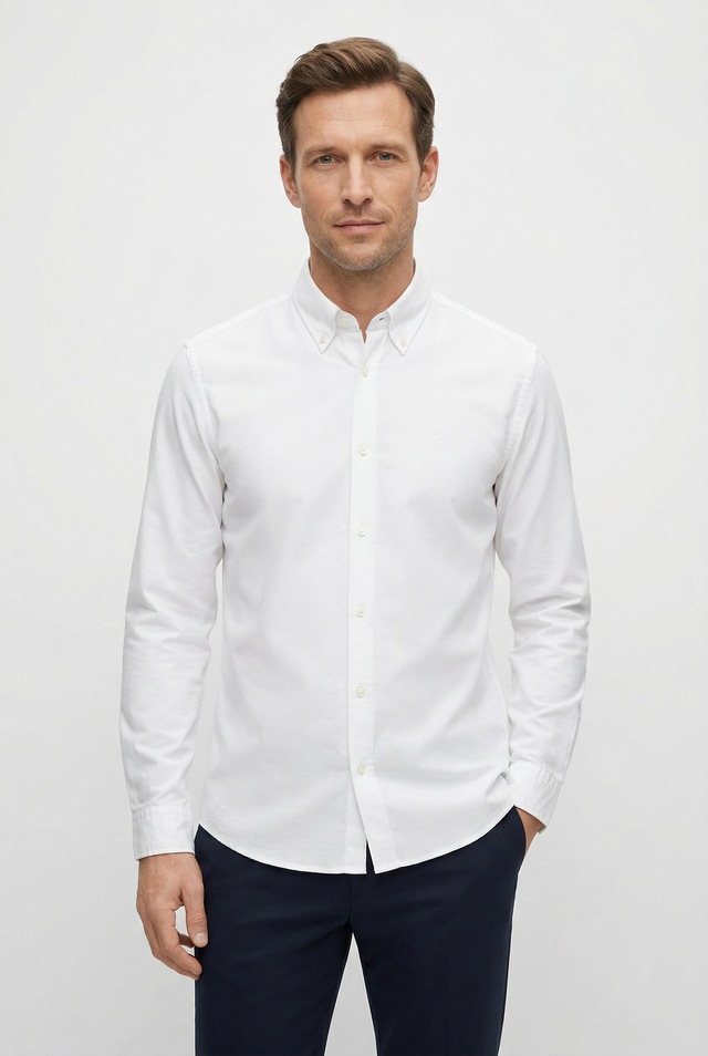 BOSS Businesshemd »ROAN« Langarm, Button-Down-Kragen, slim fit