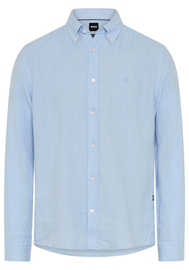 BOSS Leinenhemd »LIAM« 100% Leinen mit Button-Down-Kragen, regular fit