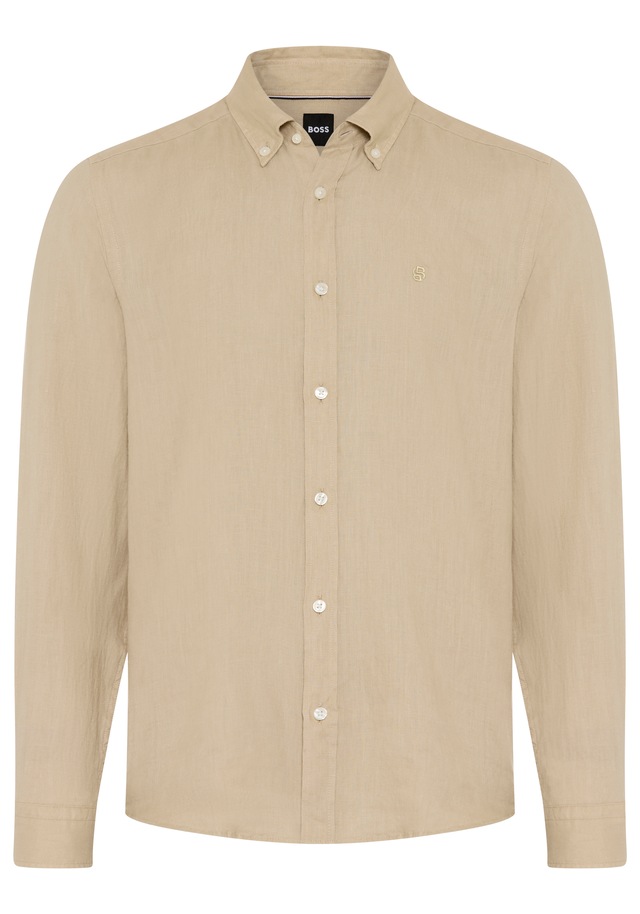BOSS Leinenhemd »LIAM« 100% Leinen mit Button-Down-Kragen, regular fit