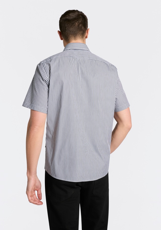 BOSS Kurzarmhemd Button-down-Kragen Regular Fit, Baumwollmix