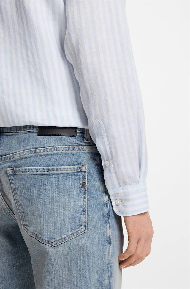 BOSS Leinenhemd »LIAM« 100% Leinen Premium Sommerhemd, Button-Down-Kragen, regular fit