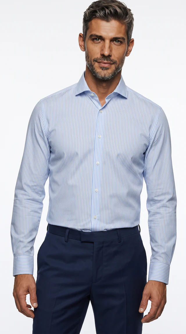 BOSS Businesshemd »HANK« Kentkragen, Regular Fit, gestreift, Baumwollmischung