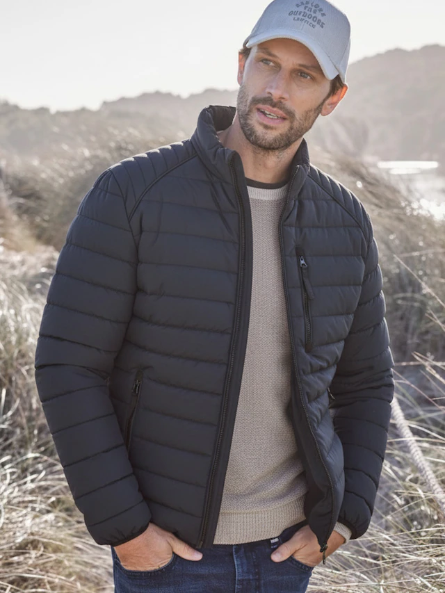 LERROS Steppjacke »Light-Weight Herren Steppjacke« ohne Kapuze Wasserabweisend, atmungsaktiv, Brust- und Seitentaschen, unifarben