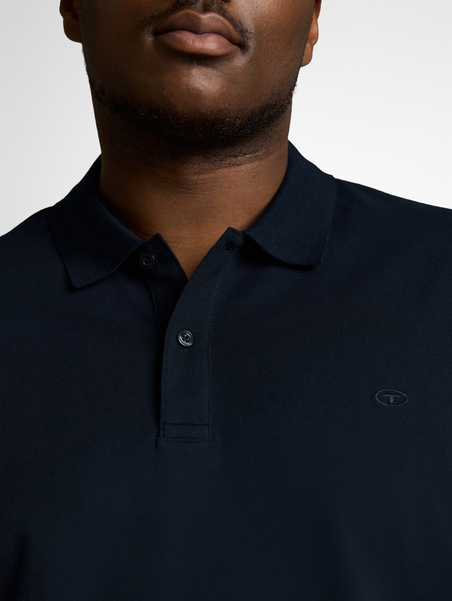 TOM TAILOR PLUS Poloshirt mit Logo-Stickerei - Große Größen