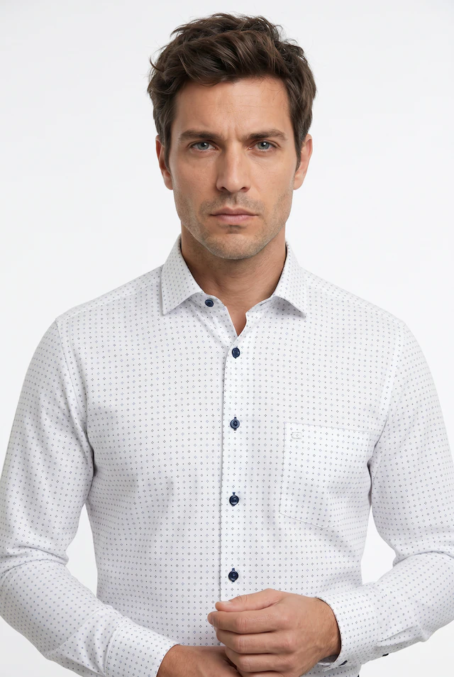 OLYMP Langarmhemd »Luxor« Businesshemd, comfort fit, Under-Button-down-Kragen