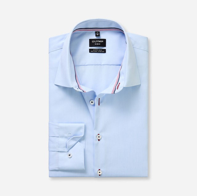 OLYMP Langarmhemd »No 6 six« super slim, Kentkragen, Businesshemd