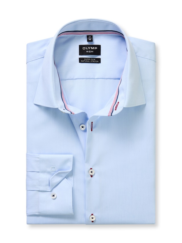 OLYMP Langarmhemd »No 6 six« super slim, Kentkragen, Businesshemd