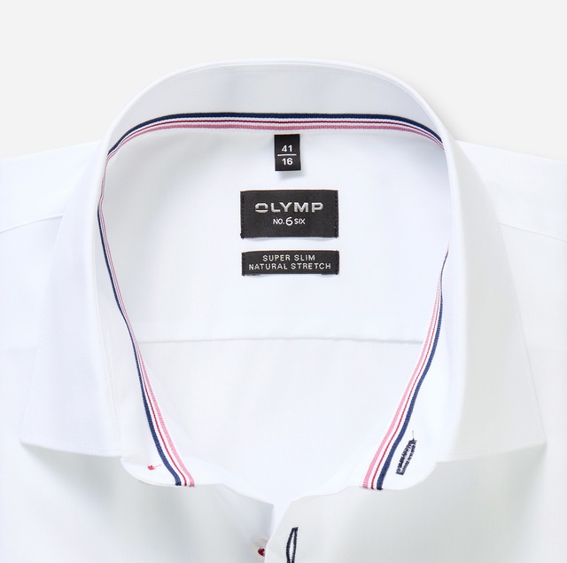 OLYMP Langarmhemd »No 6 six« super slim, Kentkragen, Businesshemd