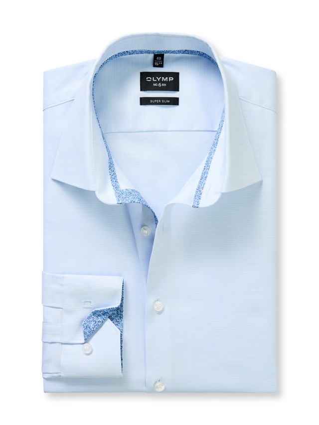 OLYMP Langarmhemd »No 6 six« super slim, Kentkragen, Businesshemd