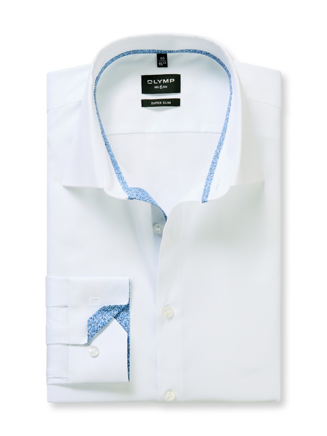 OLYMP Langarmhemd »No 6 six« super slim, Kentkragen, Businesshemd