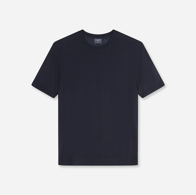 OLYMP T-Shirt Rundhals, Strick, normale Passform