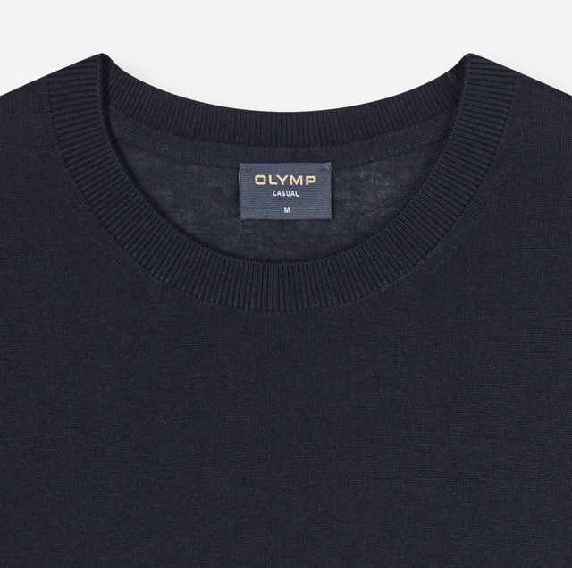 OLYMP T-Shirt Rundhals, Strick, normale Passform