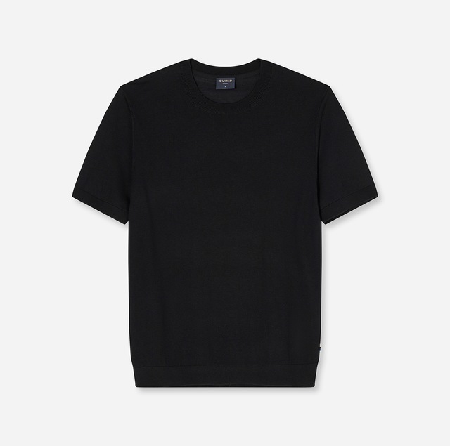 OLYMP T-Shirt Rundhals, Strick, normale Passform