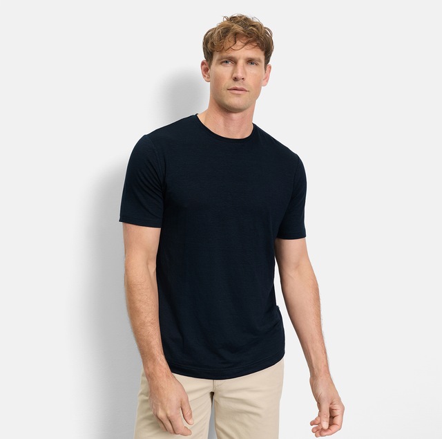 OLYMP Rundhalsshirt aus Leinen